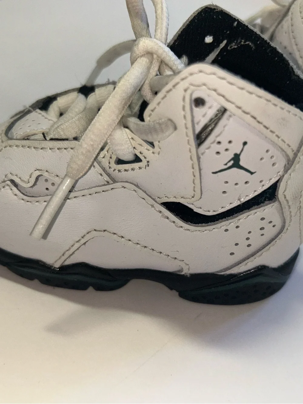 Jordan White and Black Baby High-Top Sneakers